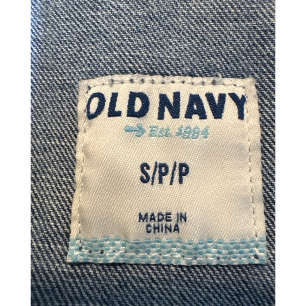 Old Navy Womens Medium Wash Denim Trucker Jacket Size Small Distressed Stretch - Picture 7 of 11